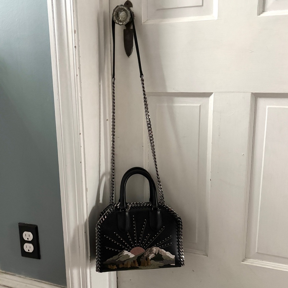 Stella McCartney Falabella Nashville Box Mini Bag Black Mountain View - Picture 5 of 16